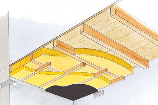 Vindsperre på gulv mot krypekjeller Montere vindsperre på gulv mot krypekjeller